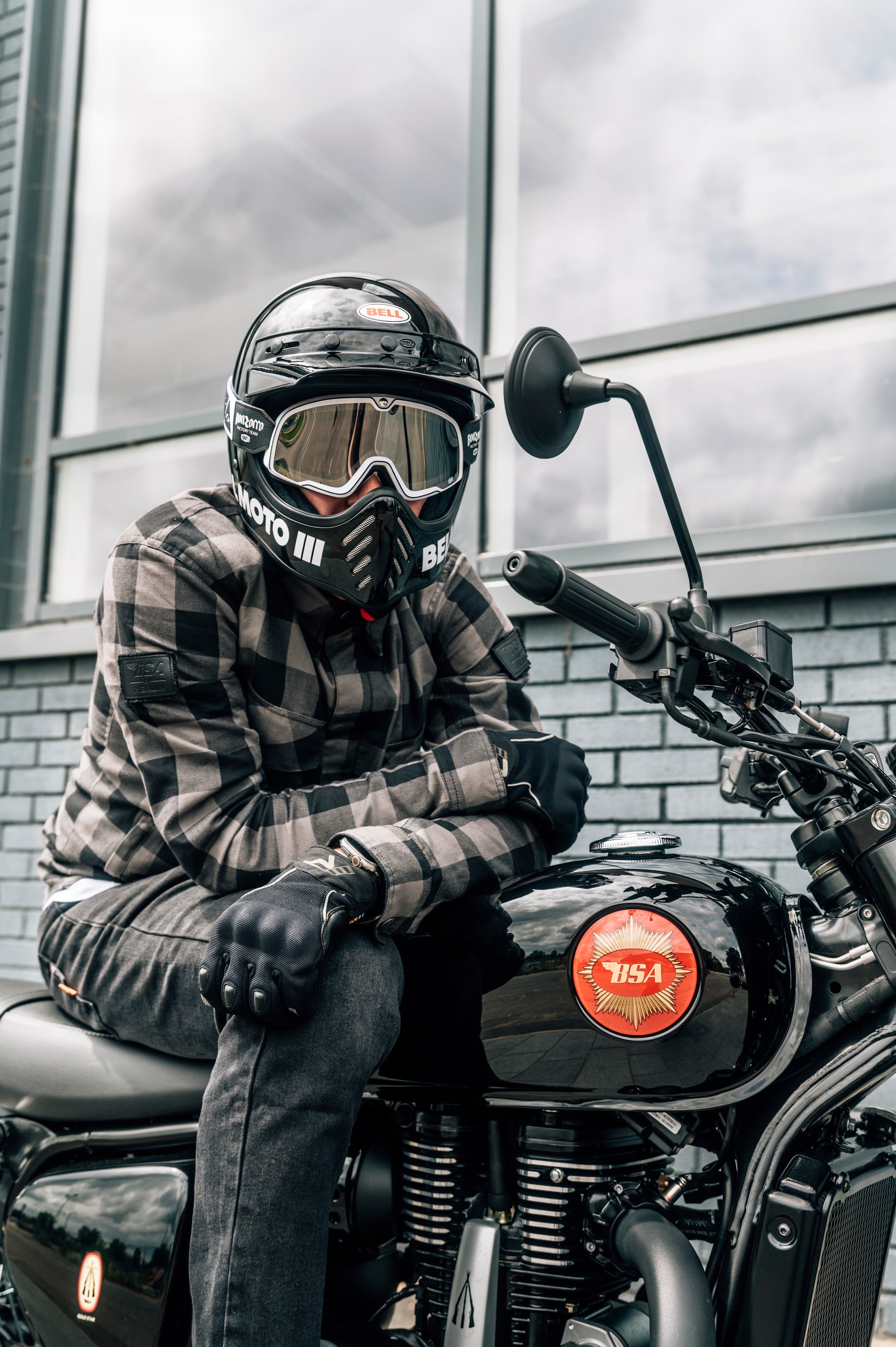 bsa motorcycle helmet GOLD STAR
